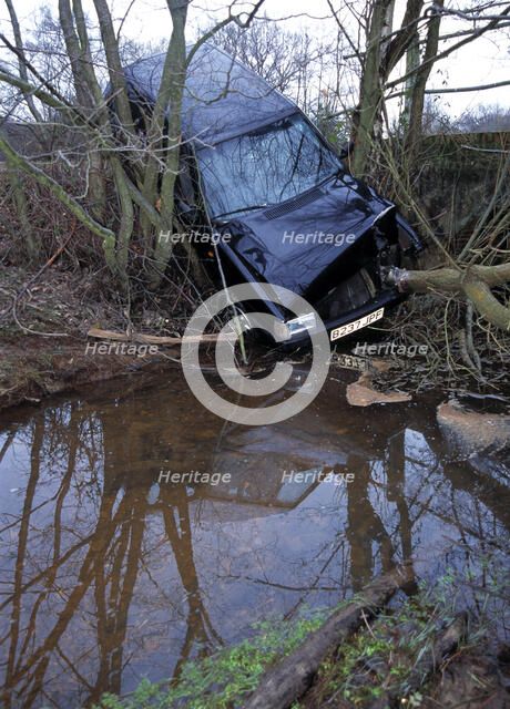 Fiat Panda crashed. Artist: Unknown.