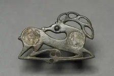Fibula in the Form of a Recumbent Stag, c. 400. Creator: Unknown