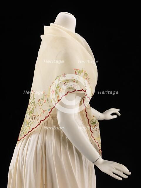 Fichu, American, 1840-60. Creator: Unknown.