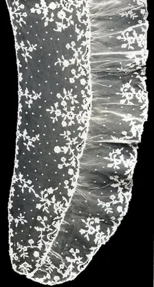 Fichu with Frilled Outer Edge, Carrickmacross, 1850/75. Creator: Unknown