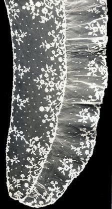 Fichu with Frilled Outer Edge, Carrickmacross, 1850/75. Creator: Unknown