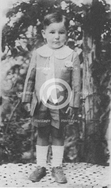Fidel Castro, aged three, in his family home in Biran, 1929. Creator: Anonymous.