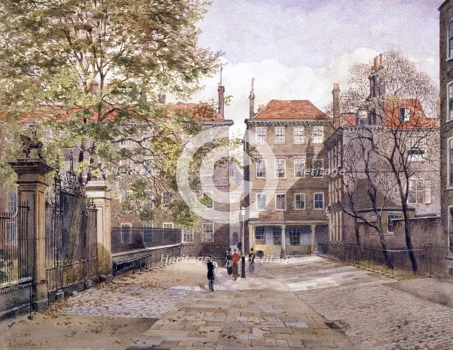 Field Court, Gray's Inn, London, 1881. Artist: John Crowther