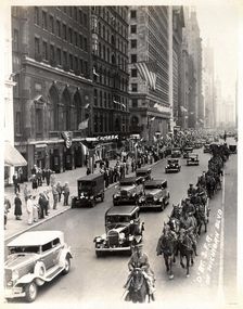 Field Artillery on Michigan Boulevard, Chicago, Illinois, USA, 1930