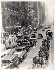 Field Artillery on Michigan Boulevard, Chicago, Illinois, USA, 1930