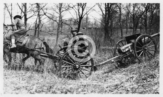 Field artillery training, Fort Sheridan, Illinois, USA, 1920. Artist: Unknown