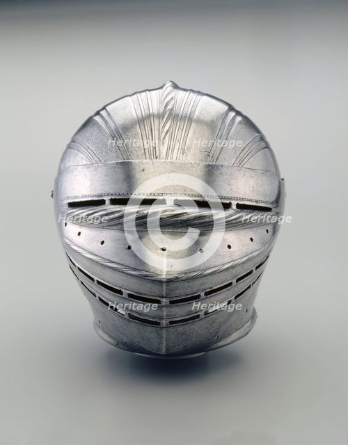 Field Armor in Maximilian Style: Helmet, c. 1510-1515. Creator: Unknown.