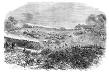 Field-day and Sham Fight of Volunteers on Hampstead Heath, 1860. Creator: Unknown