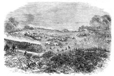 Field-day and Sham Fight of Volunteers on Hampstead Heath, 1860. Creator: Unknown