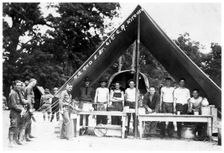 Field kitchen of E Battalion, 61st Cavalry Artillery, Fort Sheridan, Illinois, USA, 1920