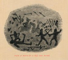 Field of Battle (in a fog) near Barnet . Artist: John Leech