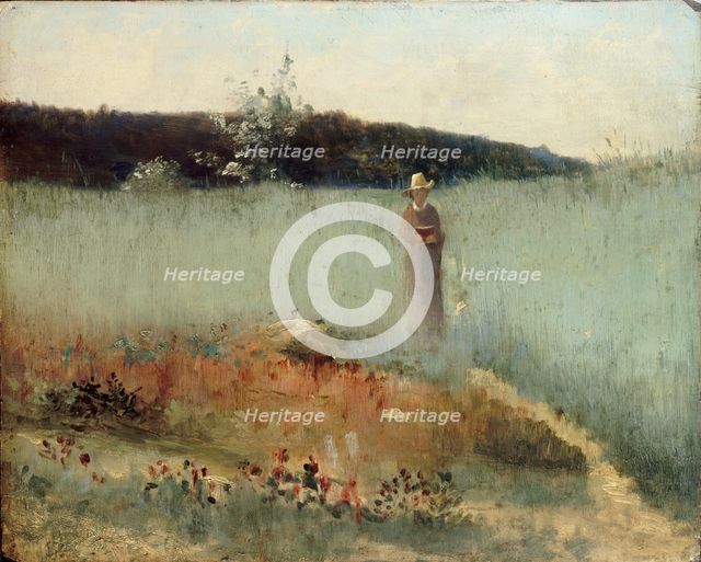 Field of Rye, Barbizon, c1884. Artist: Egerton Bush Coghill.
