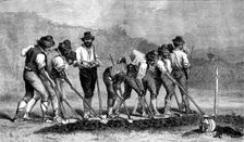 "Field Labourers", by A. Hennebicq, in the International Exhibition, 1871. Creator: W Hollidge