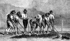 "Field Labourers", by A. Hennebicq, in the International Exhibition, 1871. Creator: W Hollidge