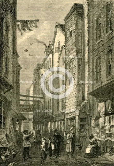 'Field Lane about 1840', (c1872). Creator: Unknown.