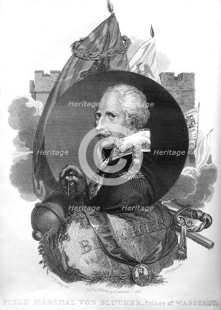 Field Marshal von Blucher, Prince of Wagstadt, 1816.Artist: T Wallis