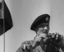 Field Marshal Bernard Montgomery Holding Binoculars, 1942. Creator: British Pathe Ltd