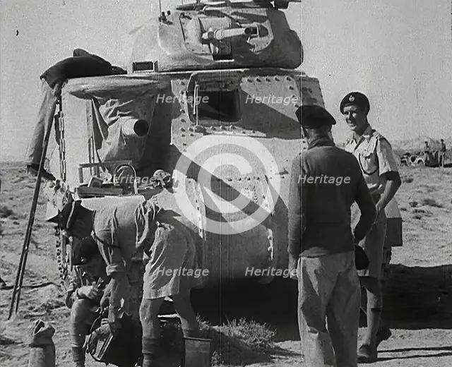 Field Marshal Bernard Montgomery Walking to a Tank, 1942. Creator: British Pathe Ltd.