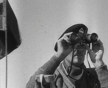 Field Marshal Bernard Montgomery Using Binoculars, 1942. Creator: British Pathe Ltd