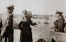 Field Marshal Erwin Rommel inspecting troops, France, World War II, c1944