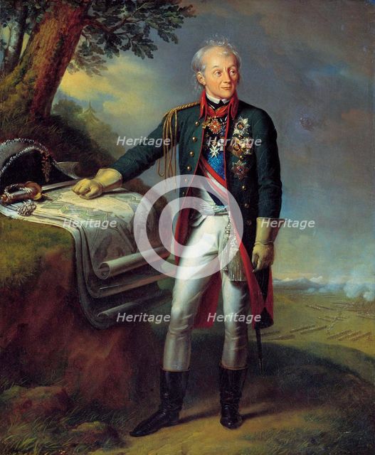 Field Marshal Generalissimo Prince Alexander Suvorov, Russian soldier, (1815).  Artist: Charles Auguste Guillaume Steuben