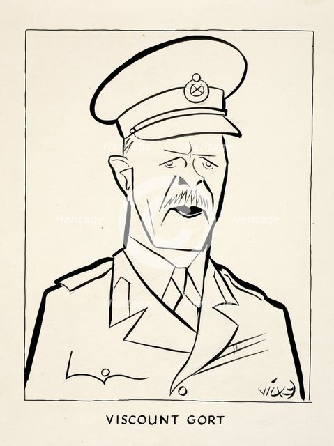 Field Marshal John Vereker, 6th Viscount Gort, between 1939 and 1946. Creators: Central Office of Information, Victor Weisz.