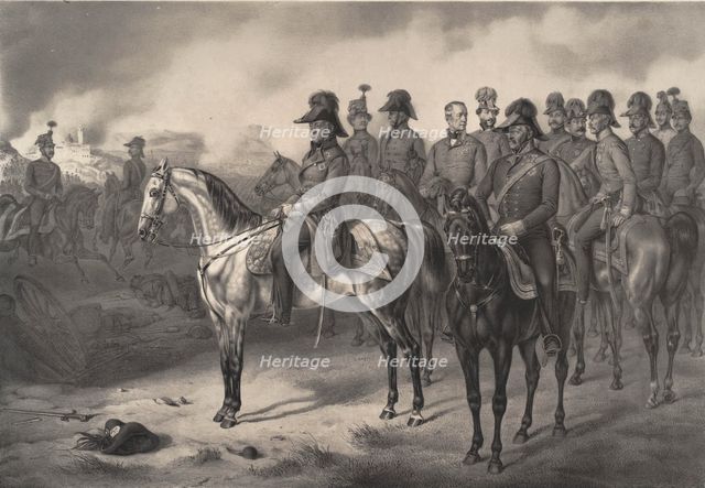 Field marshal Josef Graf Radetzky with his entourage, 1850.