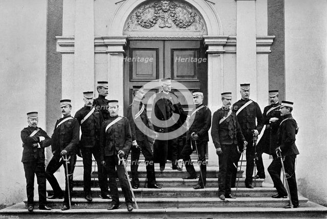 Field Marshal Lord Roberts and his headquarters staff, Kilmainham, Ireland, 1896.Artist: Lafayette