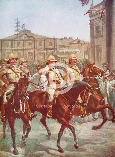 Field Marshal Roberts relieving the siege of Kimberley, Boer War, South Africa, 1900. Artist: Unknown