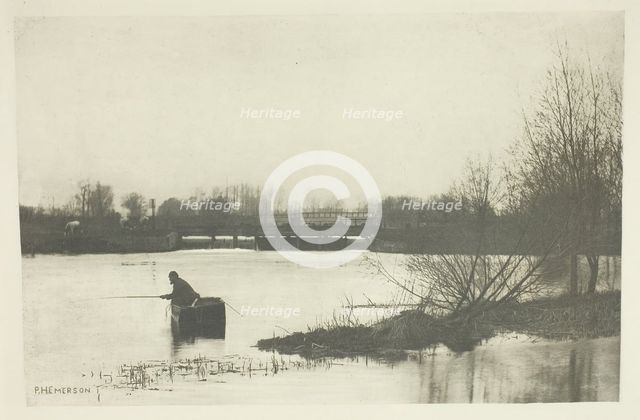 Field's Weir, Near Rye House, 1888. Creator: Peter Henry Emerson.