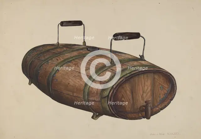 Field Water Keg, c. 1940. Creator: John Price.