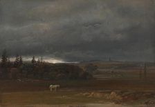Fields near Dresden with a white Horse, 1819. Creator: Johan Christian Dahl
