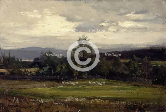 Fields at Hedmark in Summer, 1875. Creator: Gerhard Munthe.