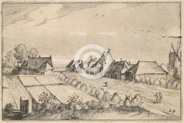 Fields and a Road,plate 8 from Regiunculae et Villae Aliquot Ducatus Brabantiae, ca. 1610. Creator: Claes Jansz Visscher.