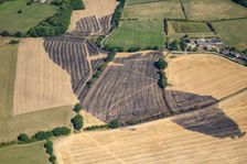 Fields scorched by fire, Scholes, Rotherham, 2022. Creator: Emma Trevarthen
