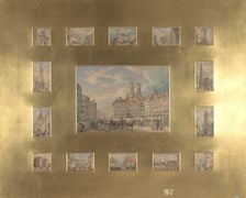 Fifteen Architectural Subjects: Views of Munich, 1835. Creator: Heinrich Adam