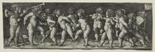 Fifteen Nude Children Dancing, 1535. Creator: Heinrich Aldegrever (German, 1502-1555/61)