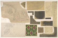 Fifteen Sketches for Ceiling and Cove Designs, Hôtel Rothschild, Vienna, second half 19th century. Creators: Jules-Edmond-Charles Lachaise, Eugène-Pierre Gourdet