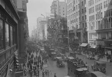 Fifth Ave. decorated for Parade of 5/13/16, 1916. Creator: Bain News Service
