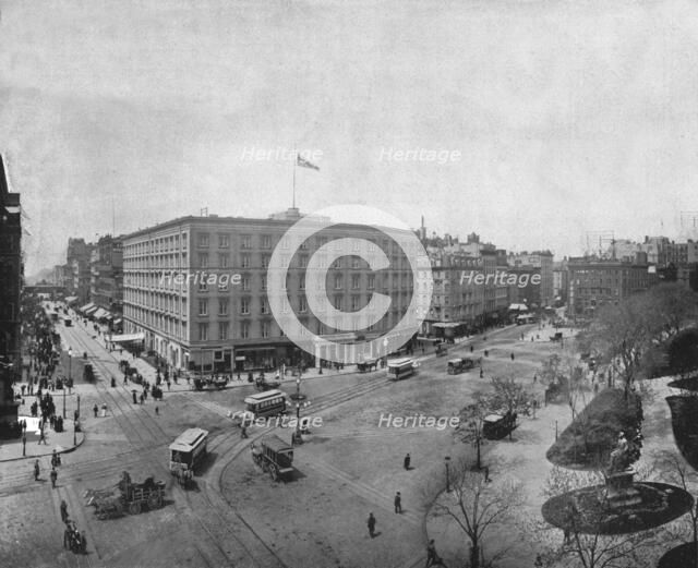 Fifth Avenue and Madison Square, New York, USA, c1900.  Creator: Unknown.