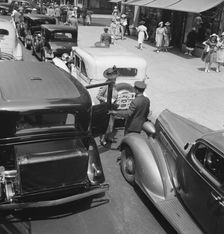 Fifth Avenue approaching 57th Street, New York City, New York, 1939. Creator: Dorothea Lange