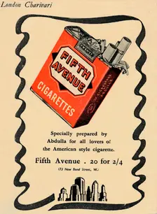 Fifth Avenue Cigarettes 1946