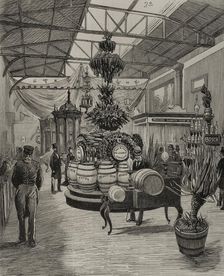 Fifth Hall of the Spanish Section in the Palace of the Champ de Mars, Paris Exposition, 1878. Creator: Josep Lluís Pellicer Feñé