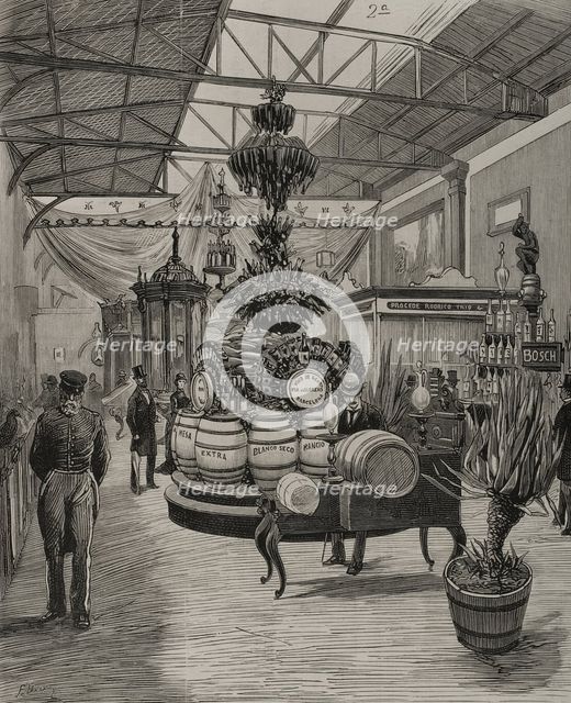 Fifth Hall of the Spanish Section in the Palace of the Champ de Mars, Paris Exposition, 1878.  Creator: Josep Lluís Pellicer Feñé.