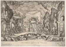 Fifth Interlude: Vulcan (Intermedio quinto di Volcano), from the series Seven Interludes .., 1608. Creator: Remigio Cantagallina