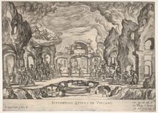 Fifth Interlude: Vulcan (Intermedio quinto di Volcano), from the series Seven Interludes .., 1608. Creator: Remigio Cantagallina