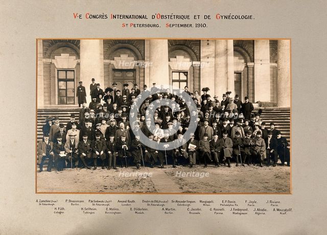 Fifth International Congress of Gynaecology and Obstetrics, St Petersburg, 1910. Creator: Unknown.