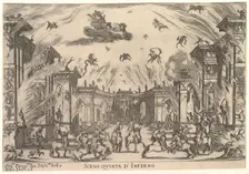 Fifth scene, the Inferno, from The marriage of the gods (Le nozze degli Dei), 1637. Creator: Stefano della Bella