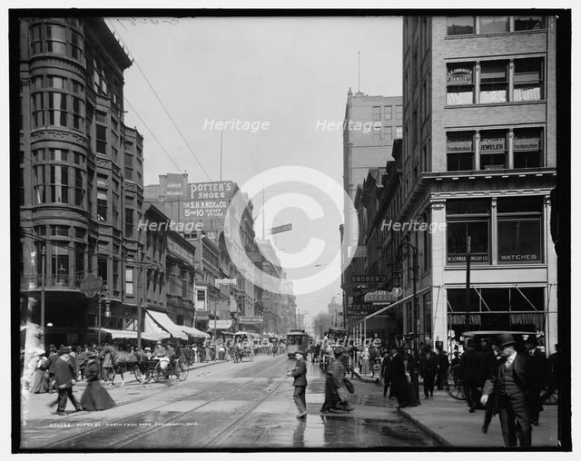 Fifth St. Street, north from Race, Cincinnati, Ohio, between 1900 and 1910. Creator: Unknown.