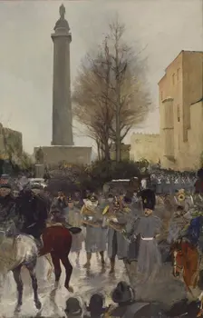 Fifth Regiment in Mount Vernon Place, 1889-1898. Creator: James G Harwood